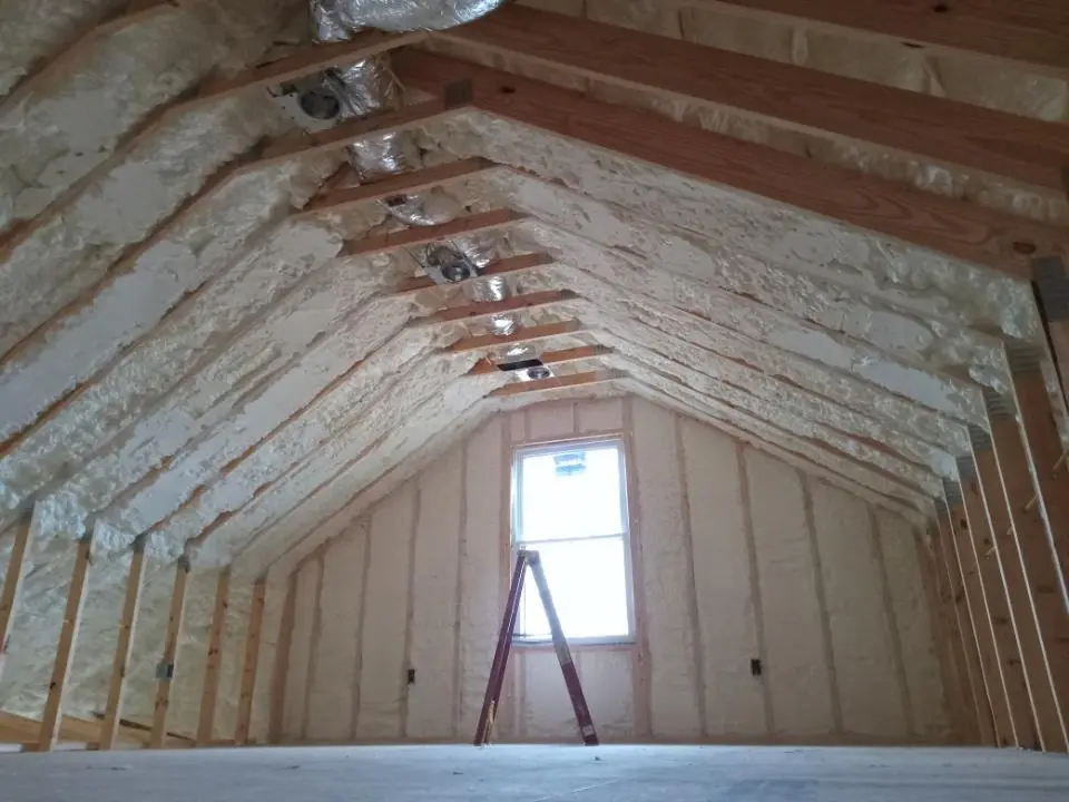 Spray foam roofing application for Crawl Space Insulation project in Maryville